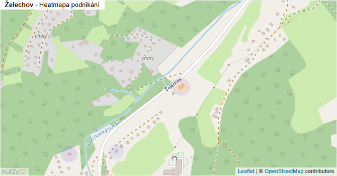 Želechov - mapa podnikání