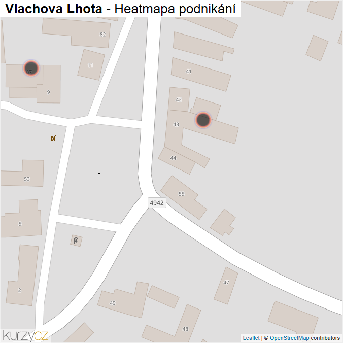 Mapa Vlachova Lhota - Firmy v obci.
