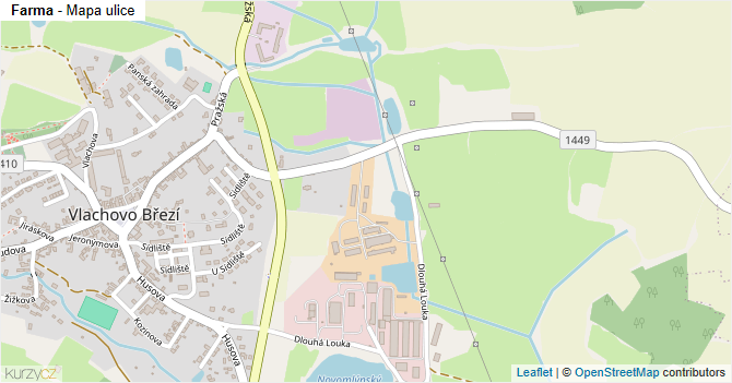 Farma - mapa ulice
