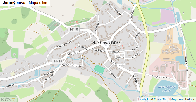 Jeronýmova - mapa ulice