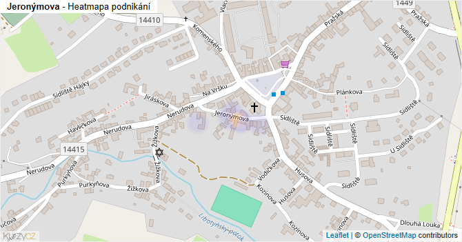 Jeronýmova - mapa podnikání