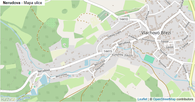 Nerudova - mapa ulice