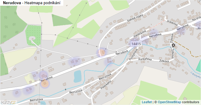 Nerudova - mapa podnikání