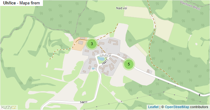Uhřice - mapa firem
