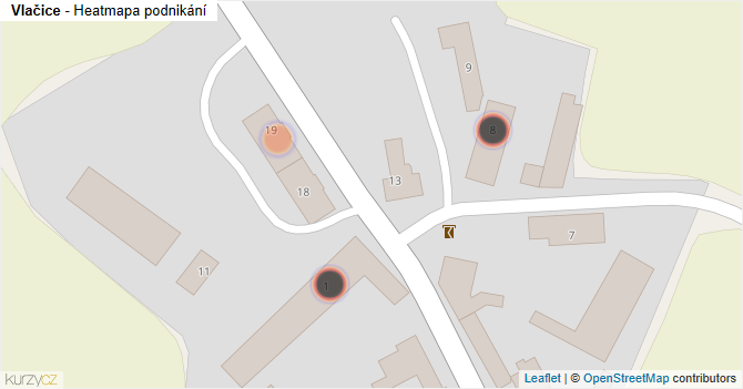 Vlačice - mapa podnikání