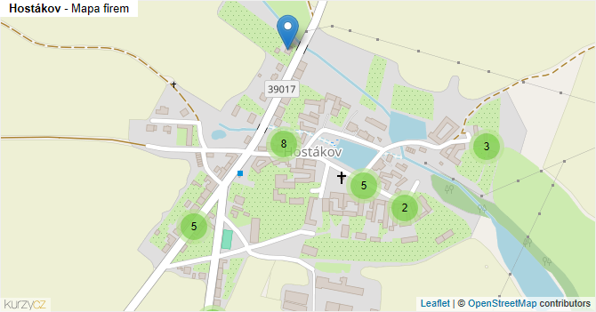 Hostákov - mapa firem