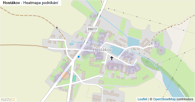 Hostákov - mapa podnikání