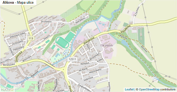 Alšova - mapa ulice
