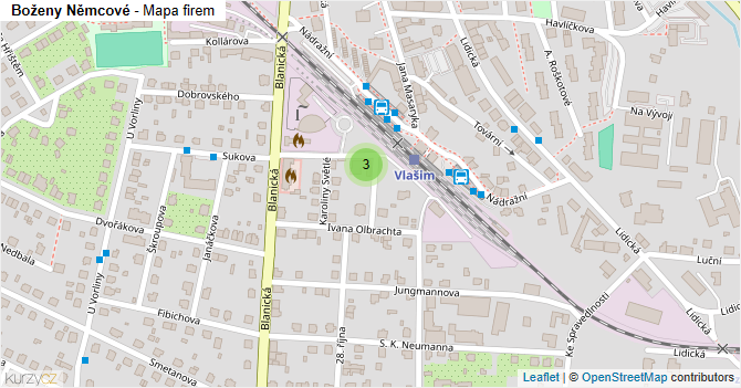 Boženy Němcové - mapa firem