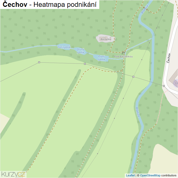 Mapa Čechov - Firmy v ulici.