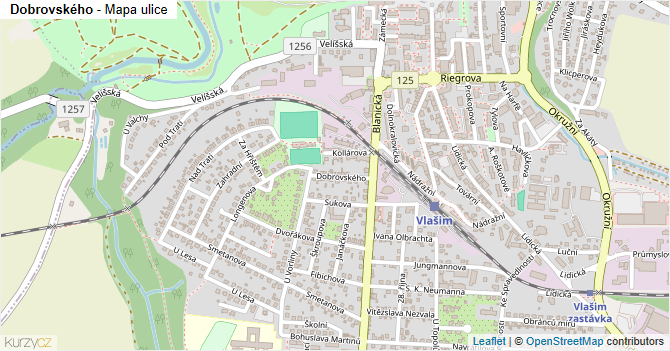 Dobrovského - mapa ulice