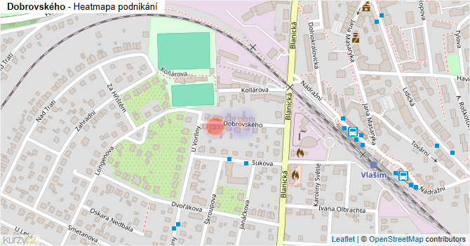 Dobrovského - mapa podnikání