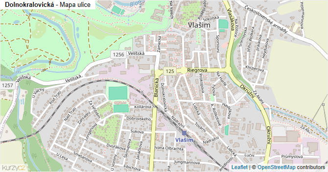 Dolnokralovická - mapa ulice