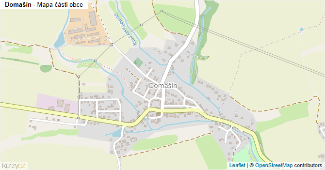 Domašín - mapa části obce