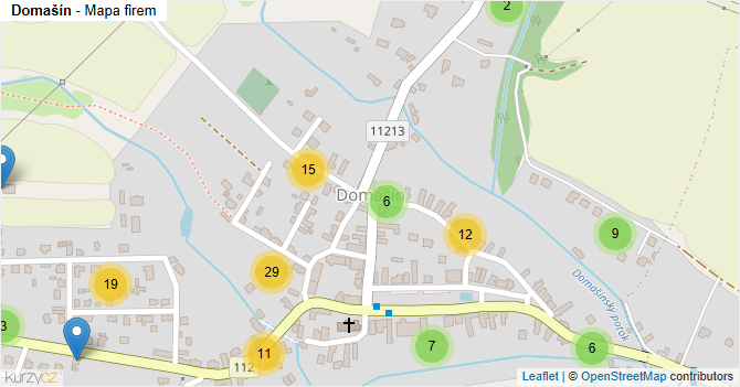 Domašín - mapa firem