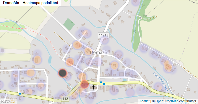 Domašín - mapa podnikání