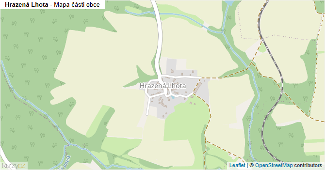 Hrazená Lhota - mapa části obce