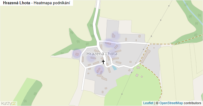 Hrazená Lhota - mapa podnikání