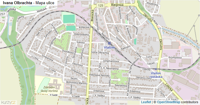 Ivana Olbrachta - mapa ulice