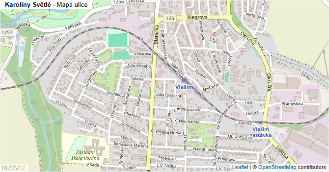 Karoliny Světlé - mapa ulice