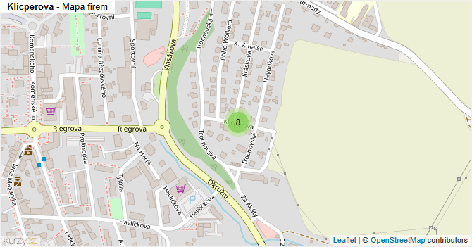 Klicperova - mapa firem