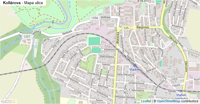 Kollárova - mapa ulice
