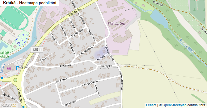 Krátká - mapa podnikání