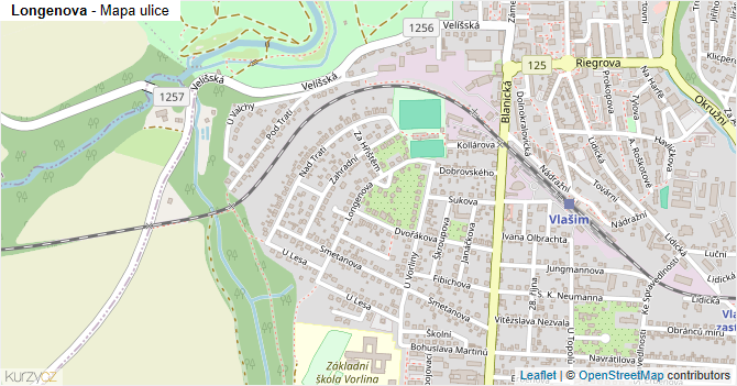 Longenova - mapa ulice