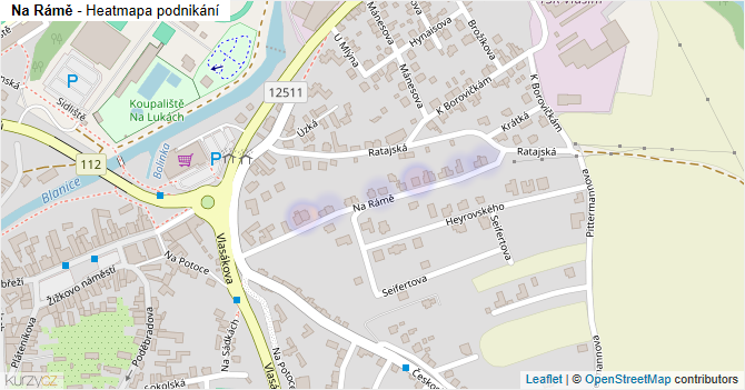 Na Rámě - mapa podnikání
