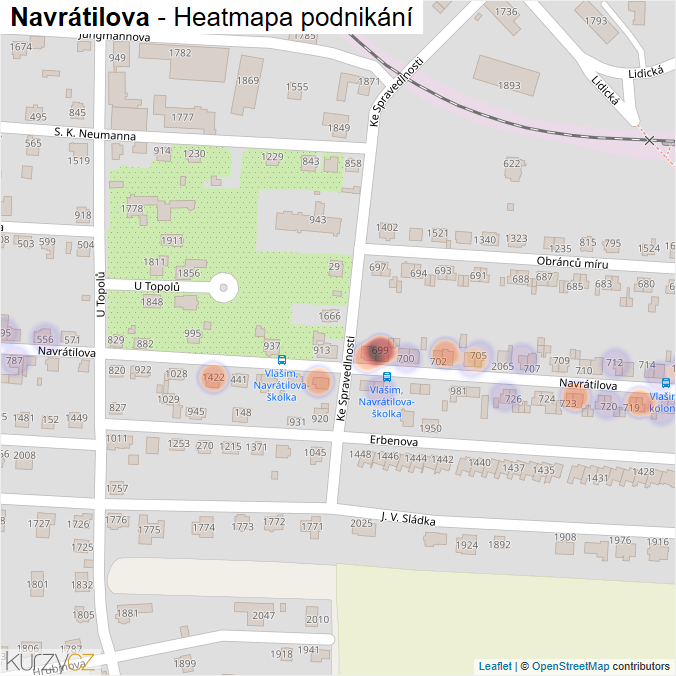 Mapa Navrátilova - Firmy v ulici.