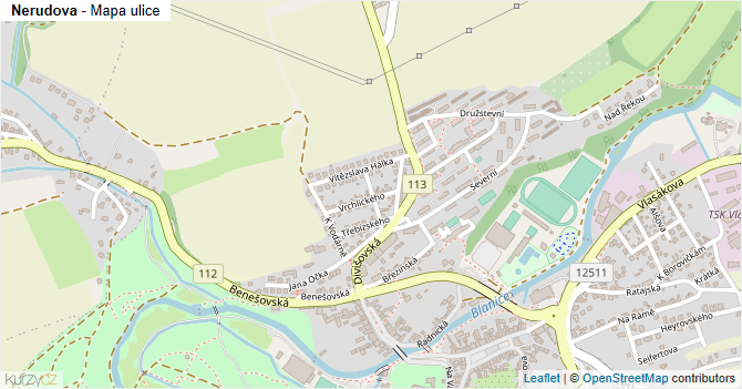Nerudova - mapa ulice