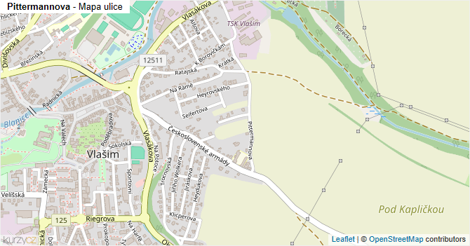 Pittermannova - mapa ulice