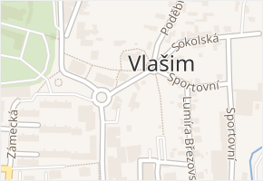 Pivovar v obci Vlašim - mapa ulice