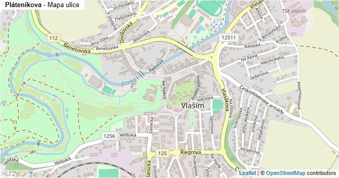 Pláteníkova - mapa ulice