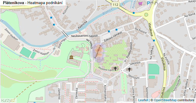 Pláteníkova - mapa podnikání