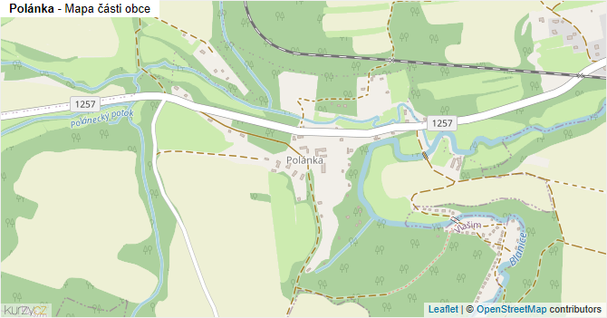 Polánka - mapa části obce