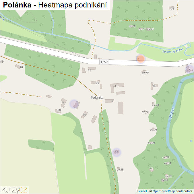 Mapa Polánka - Firmy v části obce.