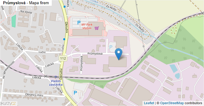 Průmyslová - mapa firem