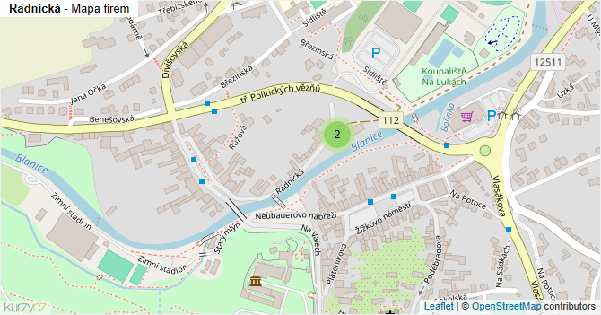 Radnická - mapa firem