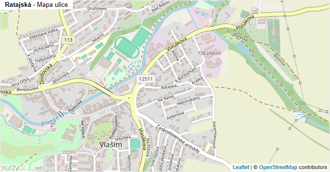 Ratajská - mapa ulice