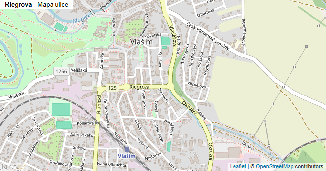 Riegrova - mapa ulice