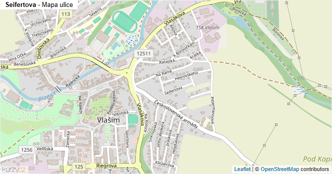 Seifertova - mapa ulice