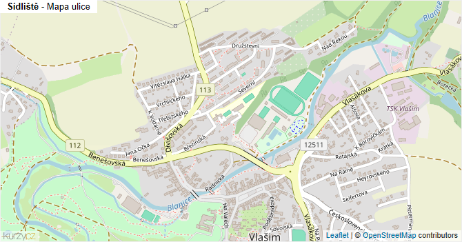 Sídliště - mapa ulice