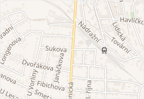 Sukova v obci Vlašim - mapa ulice
