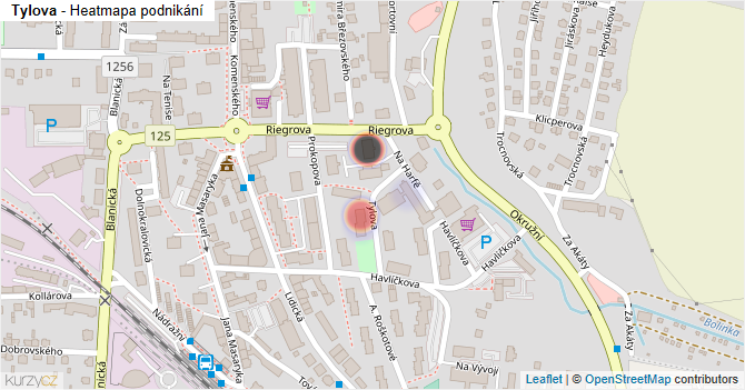Tylova - mapa podnikání