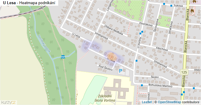 U Lesa - mapa podnikání