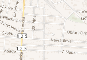 U Topolů v obci Vlašim - mapa ulice