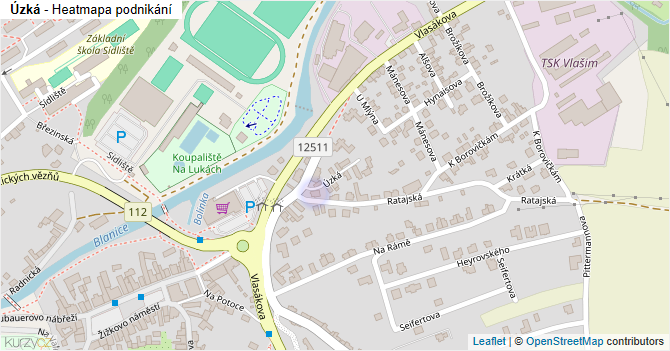 Úzká - mapa podnikání