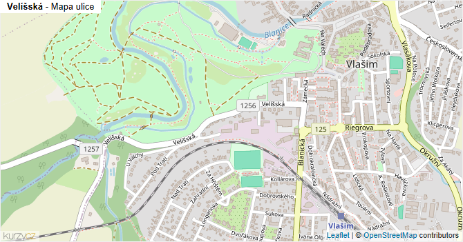 Velíšská - mapa ulice