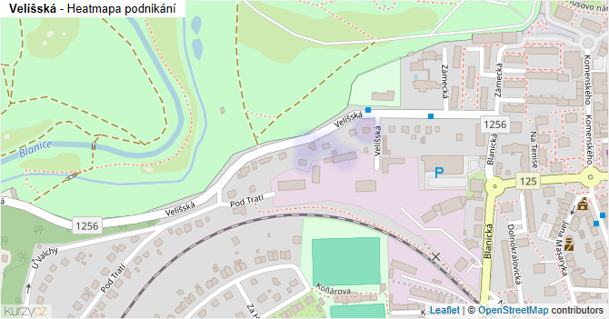 Velíšská - mapa podnikání